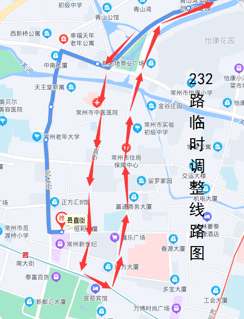 232路临时调整线路图(上行).png 232路临时调整线路图(上行).png