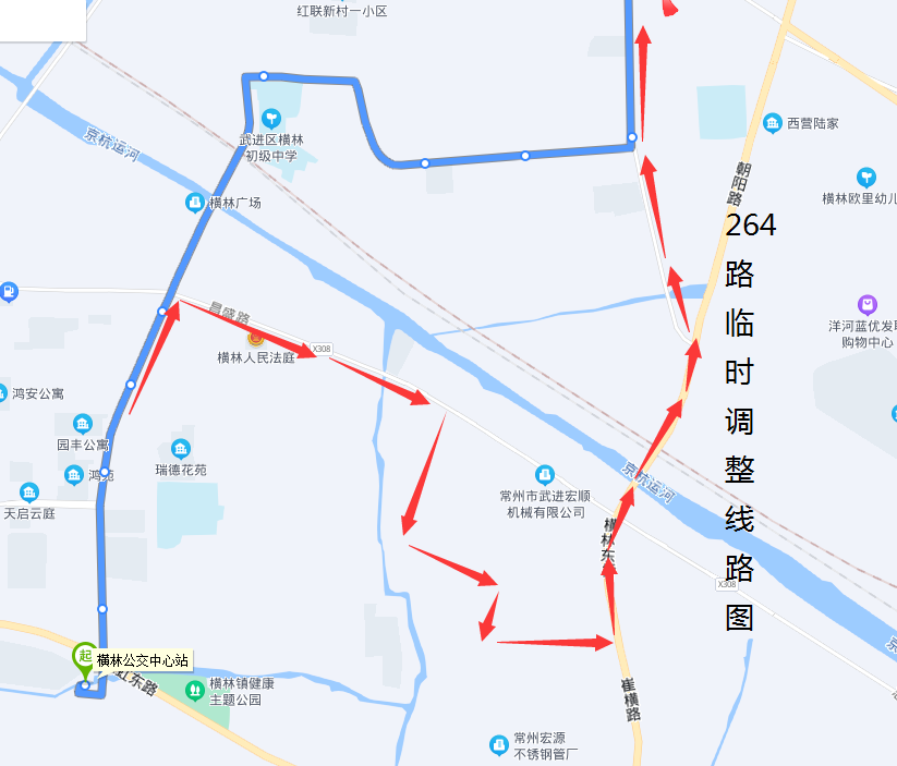 264路临时调整线路图.png 264路临时调整线路图.png